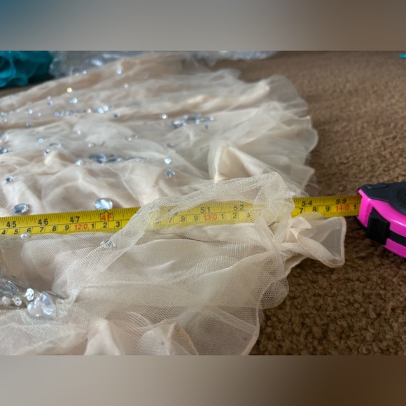 Jovani Sparkling Strapless Gown with Slit - Picture 4 of 16